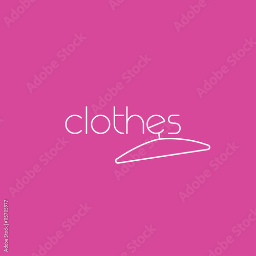 Fashion Vector Logo Template Concept With Clothes Hanger Clothing Corporate Logo Design In Simple Rounded Style Sale Badge Banner Or Poster For Boutique Marketing Company Pink Purple Background Wall Mural Vladwel Fashion Vector Logo Template Concept With Clothes Hanger Clothing Corporate Logo Design In Simple Rounded Style Sale Badge Banner Or Poster For Boutique Marketing Company Pink Purple Background Wall Mural Vladwel