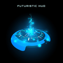 Futuristic interface, HUD,  vector background