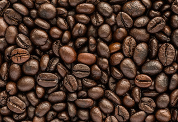 background of brown coffee beans