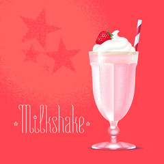 Milkshake vector illustration, design element