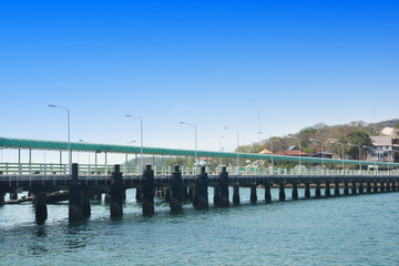 cement pier in Si Chang Island