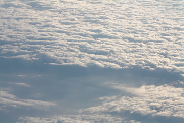 Cloudy sky from above