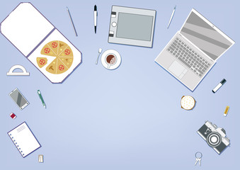 Graphic designer workplace