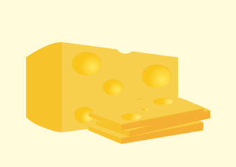 piece of cheese vector illustration