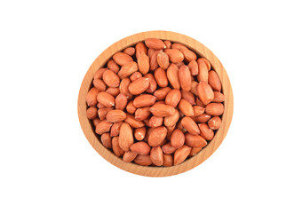 Groundnuts in wooden bowl
