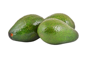 Avocado on white