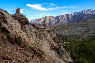 Fototapeta na wymiar Lamayuru Monastery, view of Lamayuru monastery in Leh-Ladakh, In