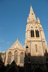 Fototapeta na wymiar British Church in gothic style