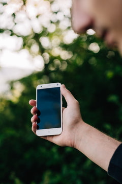 phone in hand