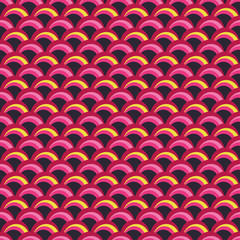 Ethnic boho seamless pattern with waves. Print. Repeating background. Cloth design, wallpaper.
