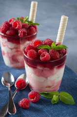 Raspberry-Vanilla dessert