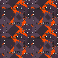 Decorative template frame. Seamless pattern. Vector