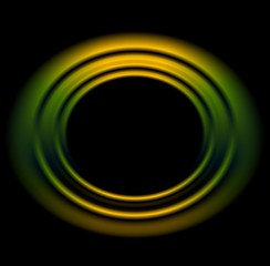 Bright orange green circles logo background