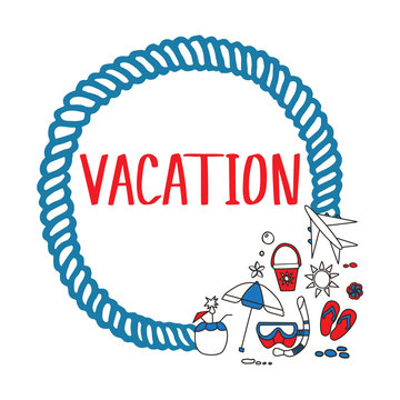 Vacation doodles frame