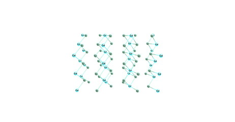Cadmium chloride molecular structure isolated on white