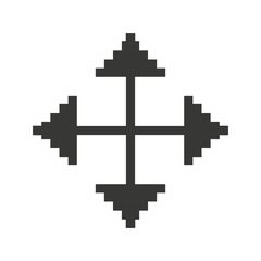 Computer mouse target  pointer isolated icon design