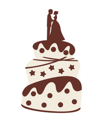 wedding cake isolated icon design