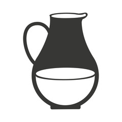 vase of milk isolated icon design