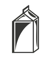 milk box isolated icon design