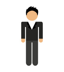 businessman standing  isolated icon design