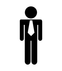 Fototapeta na wymiar businessman standing isolated icon design