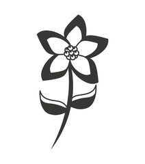 beautiful flower garden isolated icon design