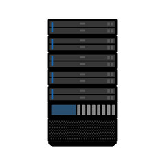 Data base concept represented by Web hosting icon. Isolated and flat illustration.
