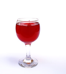 red wine in a crystal glass