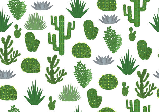 printing fabric with cactus