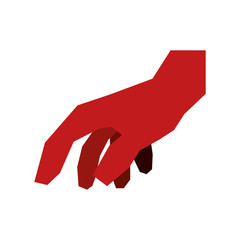 Help gesture concept represented by human hand icon. Isolated and flat illustration.