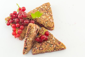 Integral biscuits with fresh fruit