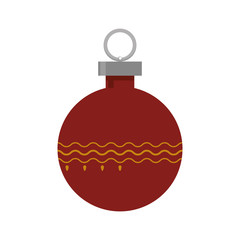 Merry Christmas concept represented by sphere icon. Isolated and flat illustration