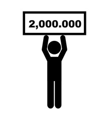 person winner casino  isolated icon design