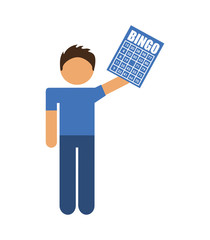 bingo card isolated icon design