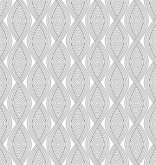Vector seamless texture. Modern abstract background. Monochrome geometrical pattern. Repeating pattern with curved lines and spirals.