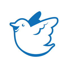 Bird concept represented by dove icon. Isolated and flat illustration