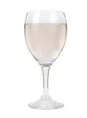 A glass of wine isolated on a white background