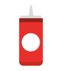 ketchup bottle isolated icon design