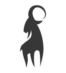 Wild animal concept represented by Goat icon. Isolated and flat illustration