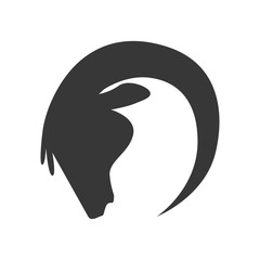 Wild animal concept represented by Goat icon. Isolated and flat illustration
