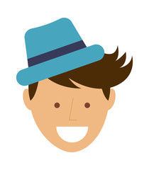 man hipster style isolated icon design