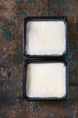 Lasagna in plastic box