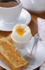 Fototapeta premium Boiled egg for breakfast