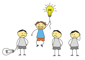 creativity concept, standing out from the crowd