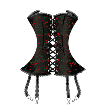 black large corset