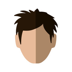 Avatar male concept represented by Man head icon. Isolated and flat illustration