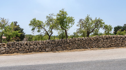 Antike Steinmauer