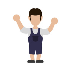 Avatar male concept represented by Man icon. Isolated and flat illustration