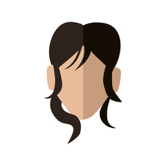 Avatar female concept represented by Woman head icon. Isolated and flat illustration