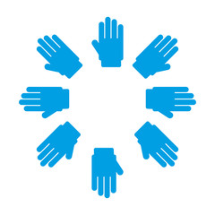 Fototapeta premium hands print isolated icon design